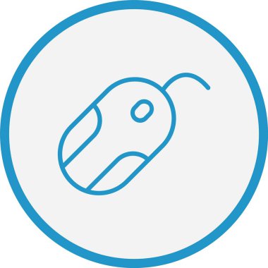 Bilgisayar Fare Çizgisi Mavi Çember