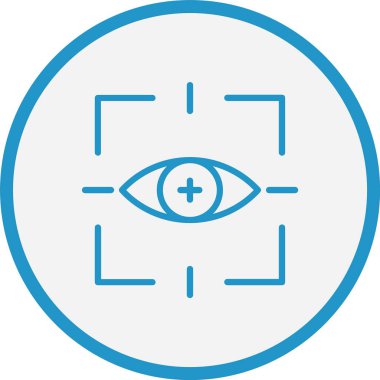 Göz Tarayıcı Çizgisi Mavi Çember