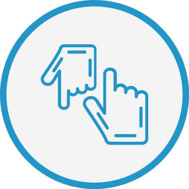 Eller Çizgisi Mavi Çember