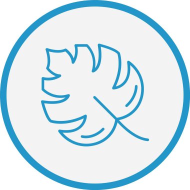 Yaprak Çizgisi Mavi Çember