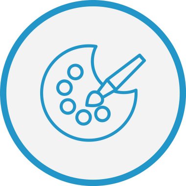 Palet Çizgisi Mavi Çemberi Boya