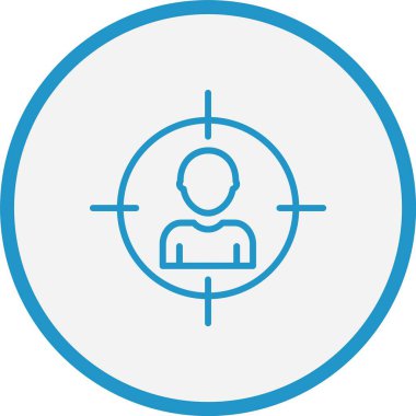 Hedef Seyirci Çizgisi Mavi Çember