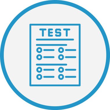 Test Satırı Mavi Çember