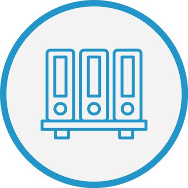 Bağlayıcılar Çizgisi Mavi Çember