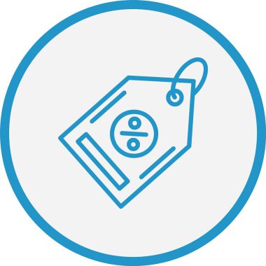 İndirim Çizgisi Mavi Çember