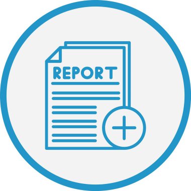 Tıbbi Rapor Çizgisi Mavi Çember