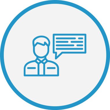 İleti Çizgisi Mavi Çember