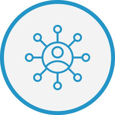 Kişi Çizgisi Mavi Çember