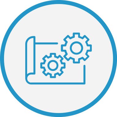 Proje Çizgisi Mavi Çember