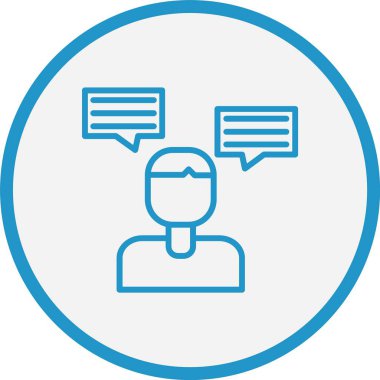 Konuşma Satırı Mavi Çember