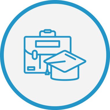 Çırak Vektör Satırı Mavi Çember