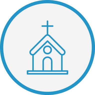 Kilise Çizgisi Mavi Çember