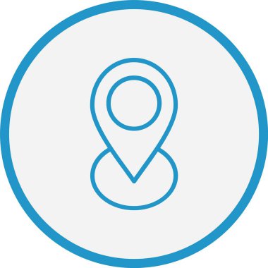 Konum Çizgisi Mavi Çember