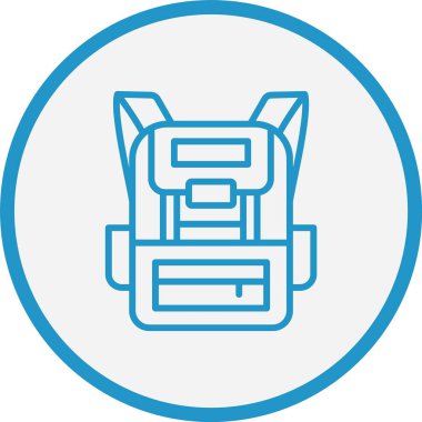 Sırt Çantası Çizgisi Mavi Çember