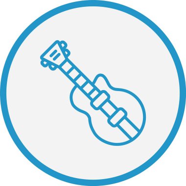 Gitar Çizgisi Mavi Çember