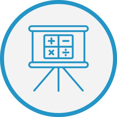 Matematik Vektör Çizgisi Mavi Çember