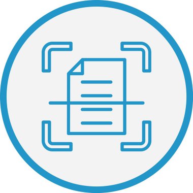 Vektör Çizgisi Mavi Çemberi Tara