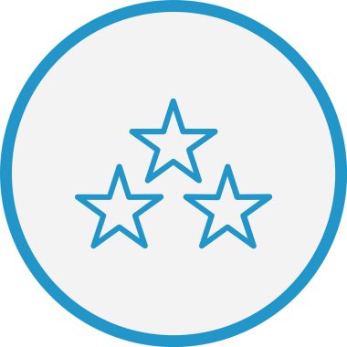 Yıldızlar Çizgisi Mavi Çember