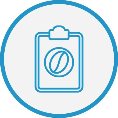 Kahve Menüsü Satırı Mavi Çember