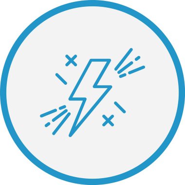 Şimşek Çizgisi Mavi Çember