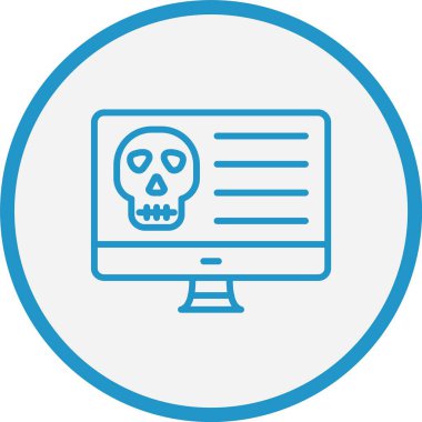 Çevrimiçi Kurukafa Çizgisi Mavi Çember