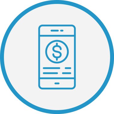 Çevrimiçi Aktarım Çizgisi Mavi Çember