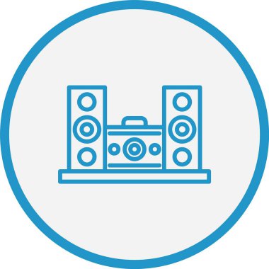 Hoparlör Satırı Mavi Çember