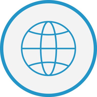 Web Küre Çizgisi Mavi Çember