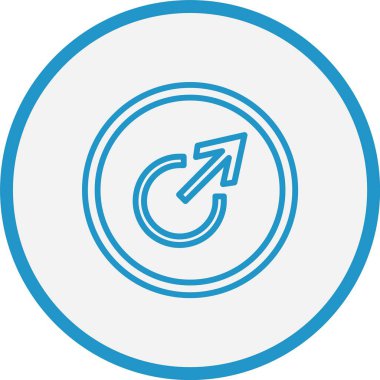 Çıkış Oku Satırı Mavi Çember