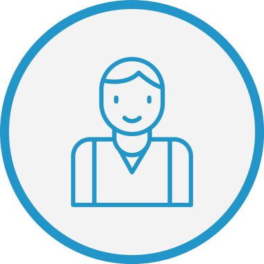 Adam Çizgisi Mavi Çember