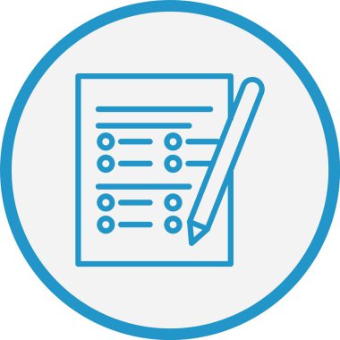 Test Satırı Mavi Çember