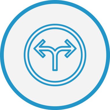 Alternatif Ok Çizgisi Mavi Çember