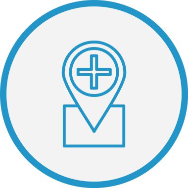 Konum Çizgisi Mavi Çember