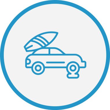 Delik Araç Çizgisi Mavi Çember