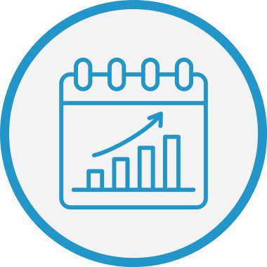 Zamanlama Vektör Çizgisi Mavi Çember