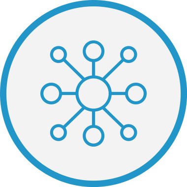 Vektör Çizgisi Mavi Çemberi Paylaş