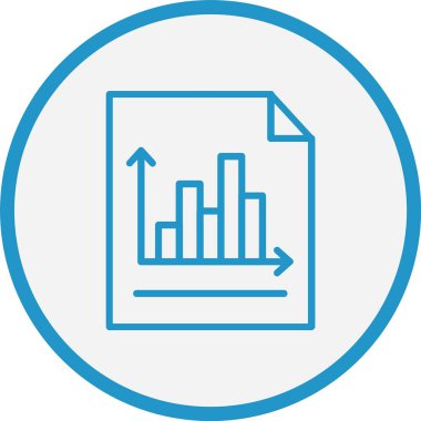 Çubuk Çizelgesi Mavi Çember