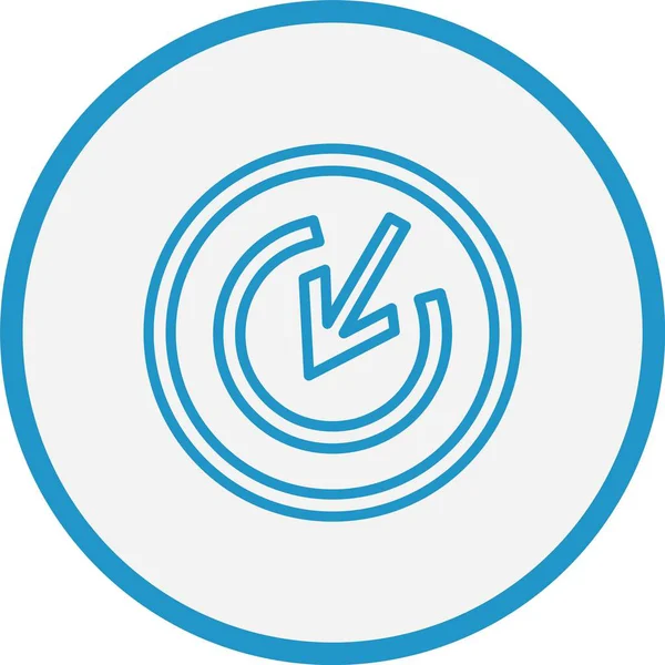 Hedef Ok Çizgisi Mavi Çember