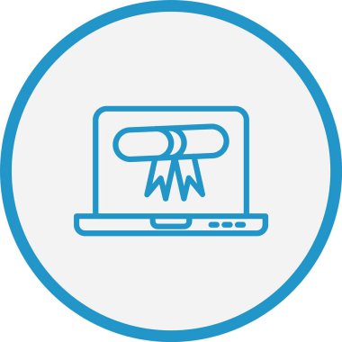 Derece Çizgisi Mavi Çember