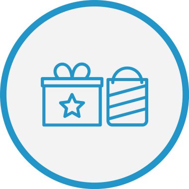 Hediye Kutuları Satırı Mavi Çember