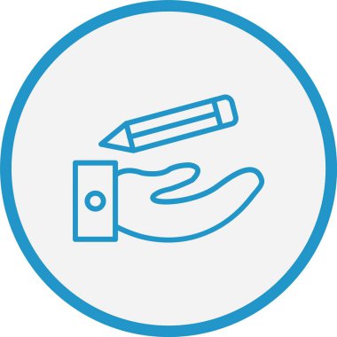 El Kalemi Çizgisi Mavi Çember