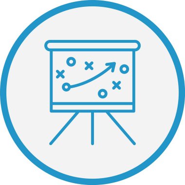 Eğitim Vektörü Satırı Mavi Çember