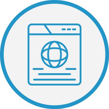 Dünya Çizgisi Mavi Çember