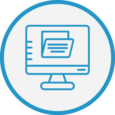 Bilgisayar Çizgisi Mavi Çember