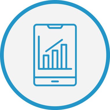 Grafik Çizgisi Mavi Çember