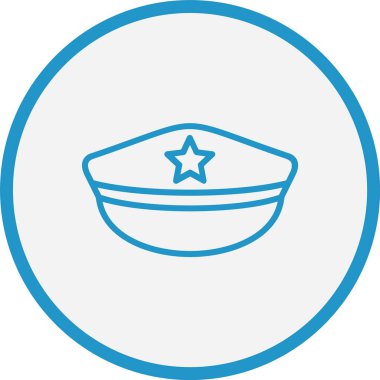 Polis Şapkası Mavi Çember