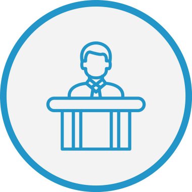 Resepsiyonist Hat Mavi Çember