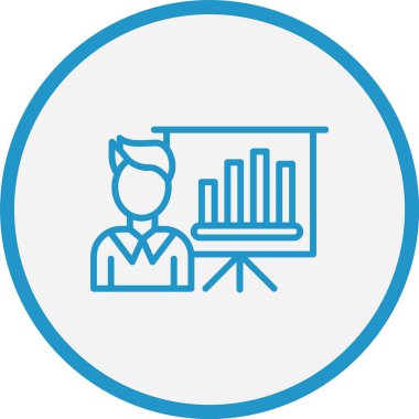 Sunum Satırı Mavi Çember