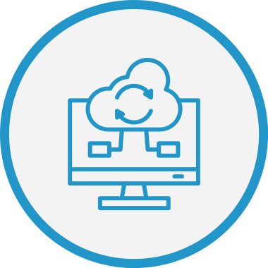 Eşzamanlama Çizgisi Mavi Çember