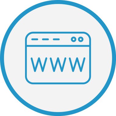 Www Çizgisi Mavi Çember